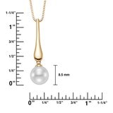 淡水珍珠項鍊 14K黃K金 8公釐-8.5公釐