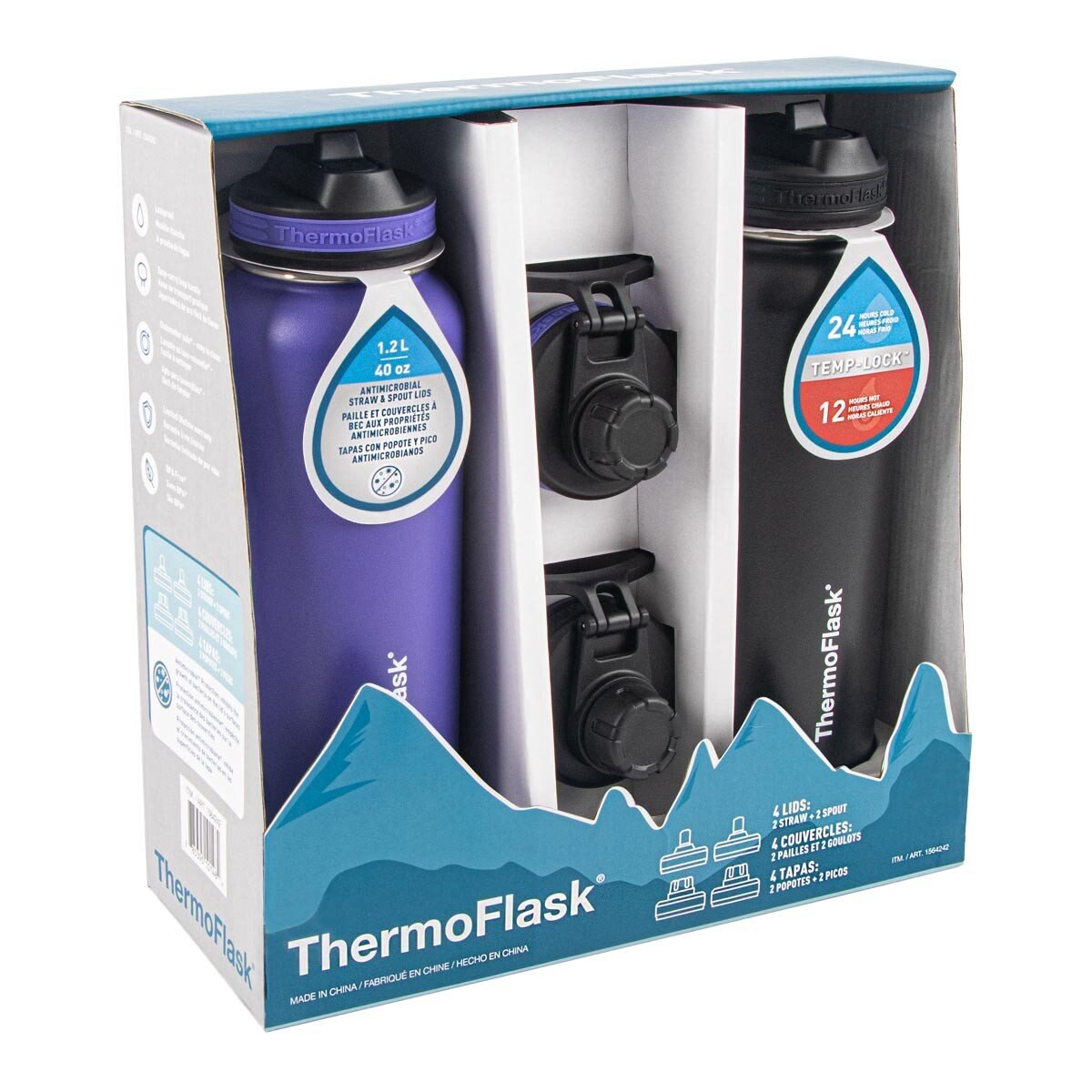 Thermoflask 不鏽鋼保冷瓶 1.1公升 X 2件組