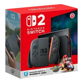 Nintendo Switch 2 瑪利歐賽車世界 + microSD Express 256GB 記憶卡+ 9H保護貼主機組合