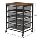 四層收納籃置物推車