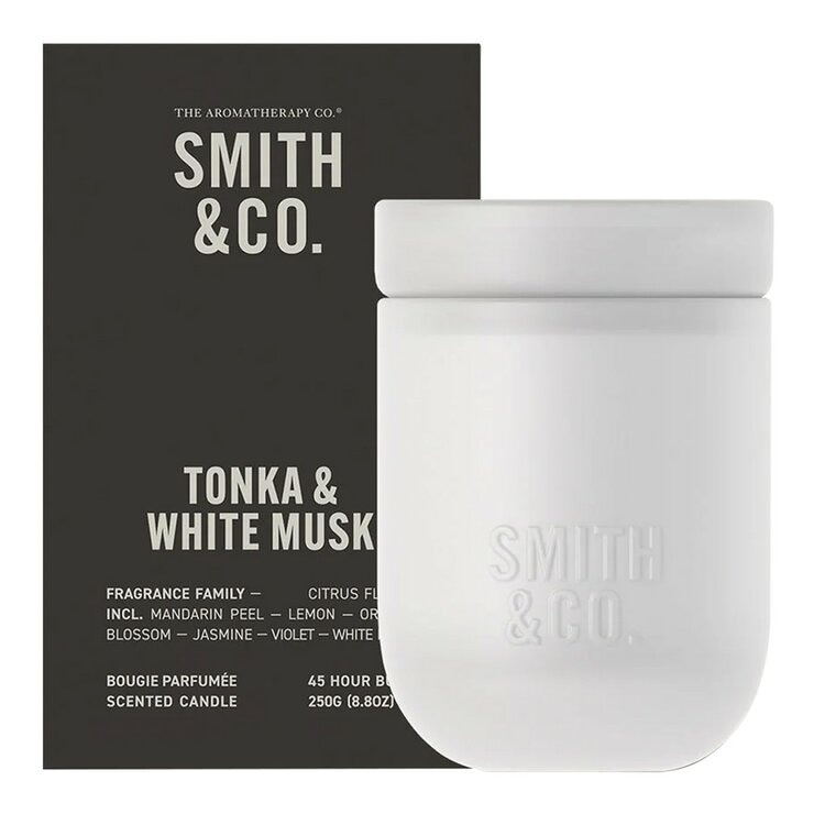 SMITH & CO. 香氛蠟燭 250公克 零稜香豆與白麝香 SMITH & CO. 香氛蠟燭 250公克 零稜香豆與白麝香