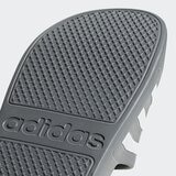 Adidas 男 Adilette Aqua 運動拖鞋 灰