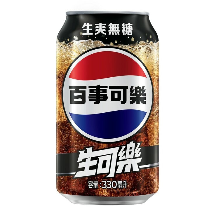 百事可樂 無糖生可樂易開罐 330毫升 X 24入