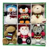 4.5吋聖誕絨毛裝飾 6入組 聖誕動物 4.5吋聖誕絨毛裝飾 6入組 聖誕動物