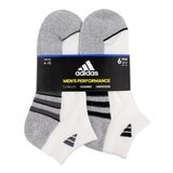 Adidas 男運動短襪 6入組 白