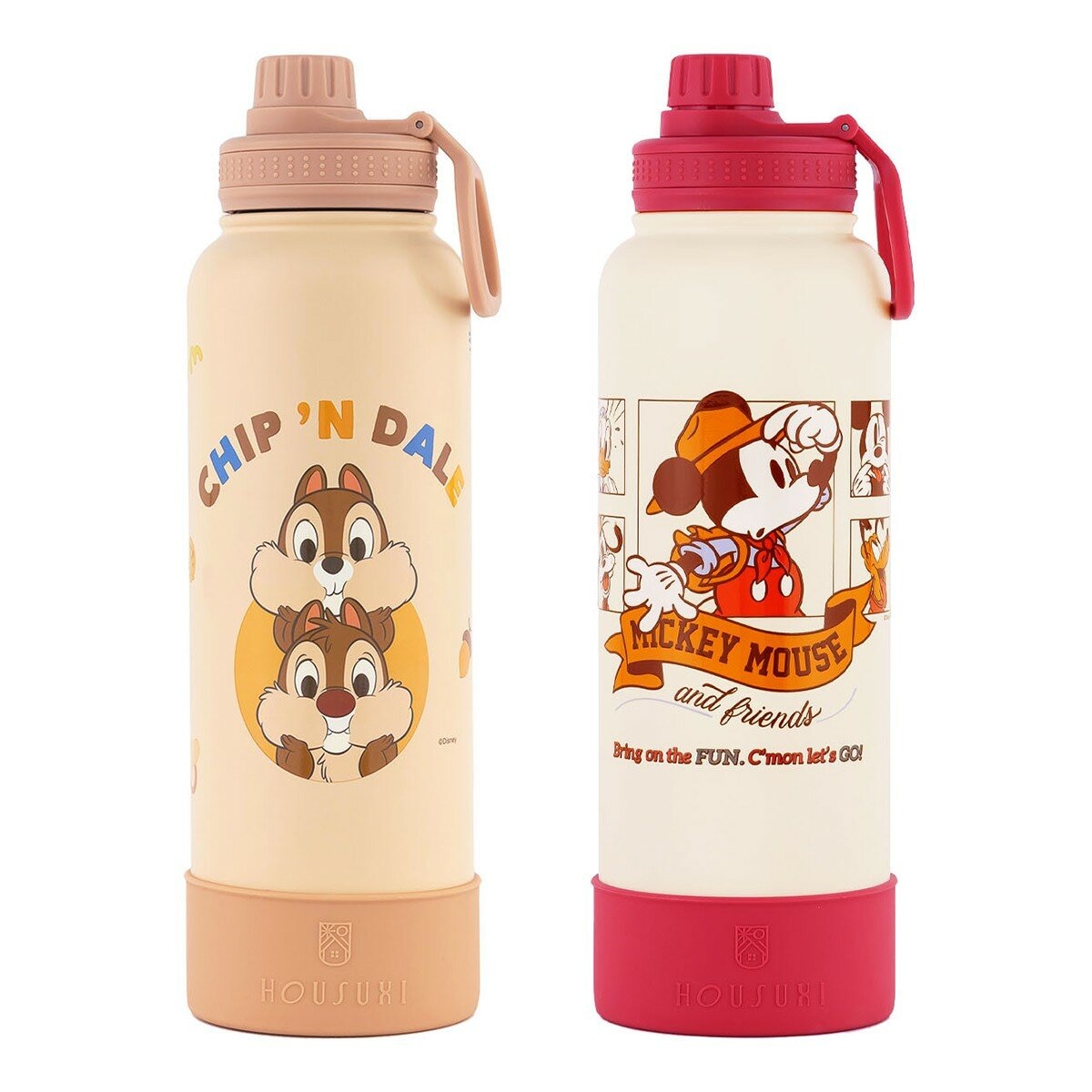 HOUSUXI 舒希 迪士尼 不鏽鋼保冷保溫瓶 1.2公升 X 2件組