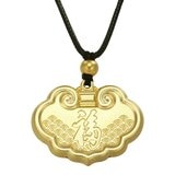 24K黃金項鍊 古法天賜鴻福鎖包 386厘