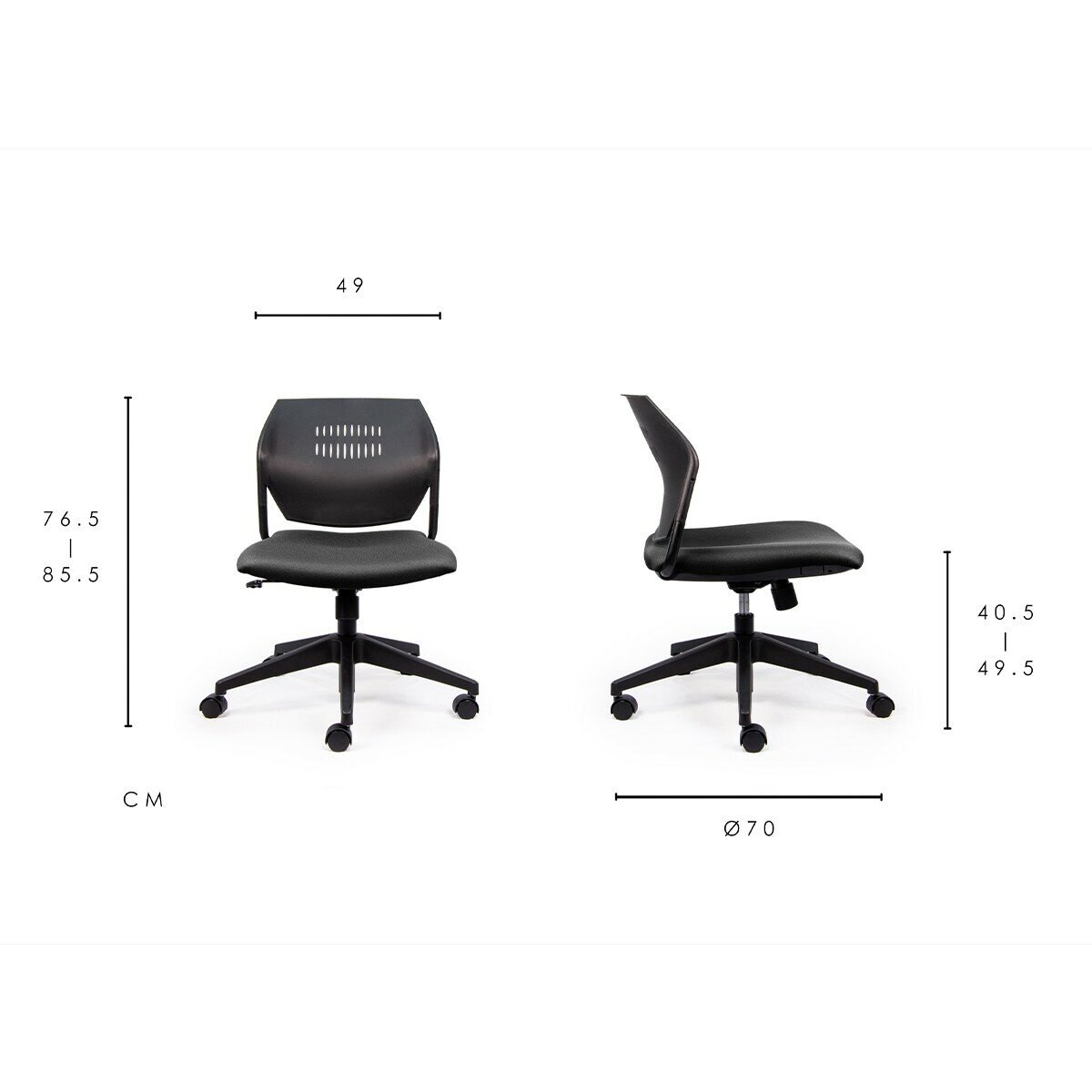 Musical Chairs Impressa 無扶手辦公椅 黑 Musical Chairs Impressa 無扶手辦公椅 黑