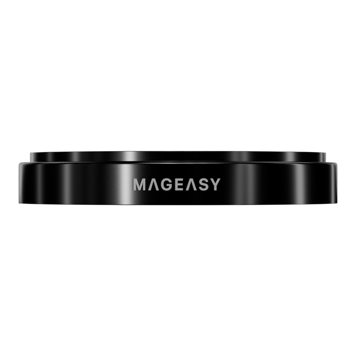 MAGEASY Bright M 不發黃軍規磁吸透明殼 iPhone Air (白磁圈) + 鏡頭保護貼Lenz(黑色) + Vetro 9H 鋼化玻璃保護膜