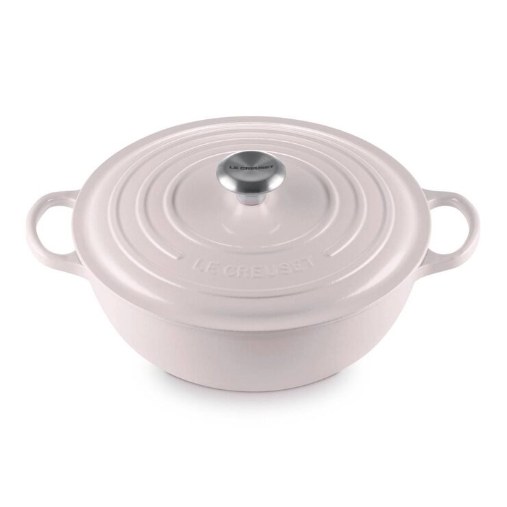 Le Creuset 媽咪鑄鐵鍋 含鋼頭鍋蓋 28公分 柔粉紫