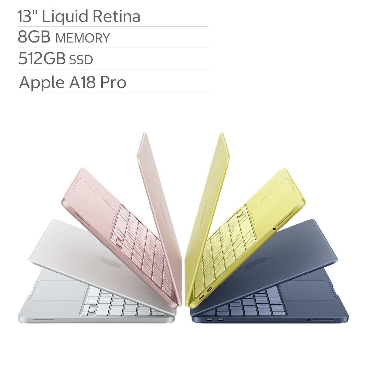 Apple MacBook Neo 13吋 搭配 A18 Pro晶片 6核心CPU 5核心GPU 8GB 512GB SSD Apple MacBook Neo 13吋 搭配 A18 Pro晶片 6核心CPU 5核心GPU 8GB 512GB SSD