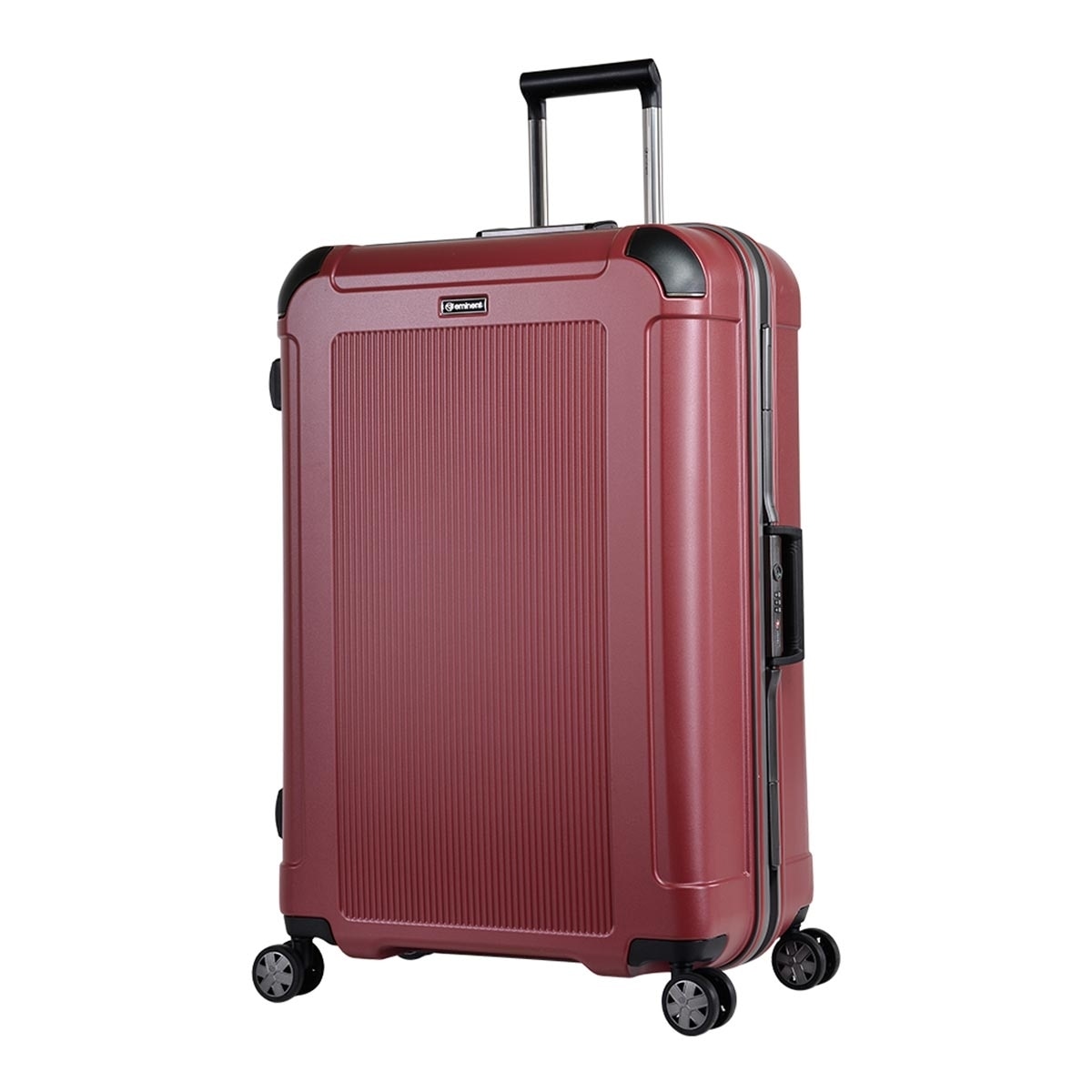 Eminent 28吋 PC 鋁合金細框行李箱 胭脂紅