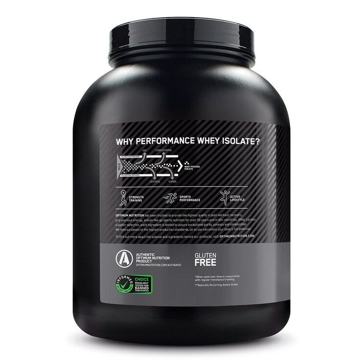 Optimum Nutrition Whey Isolate Protein Powder Chocolate Shake 1.9 kg