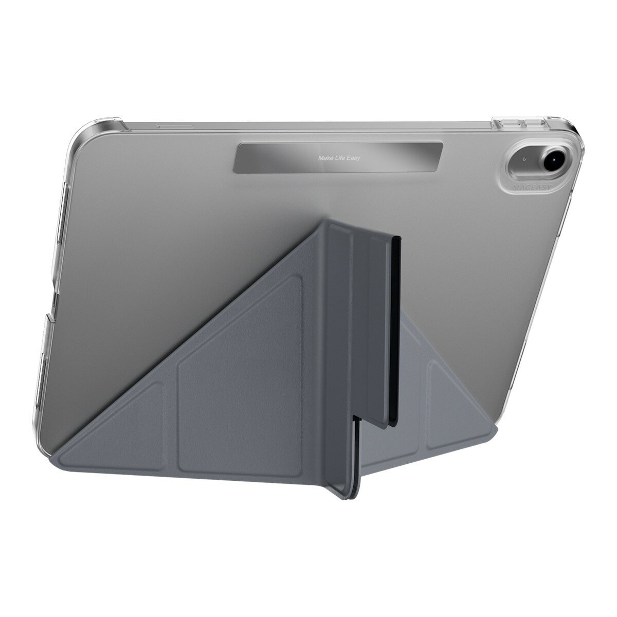 MAGEASY Facet 全方位支架透明背蓋保護套 for 2022 iPad 10 & 2025 iPad A16 阿拉斯加藍