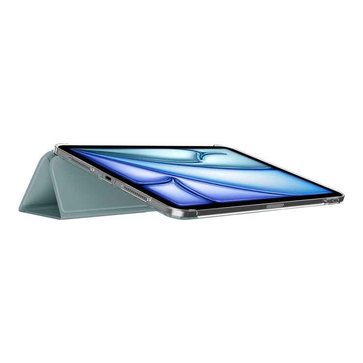 MAGEASY Facet 全方位支架透明背蓋保護套 適用於 2024 iPad Air 11吋 2025 M3 / 2024 M2 寧靜藍