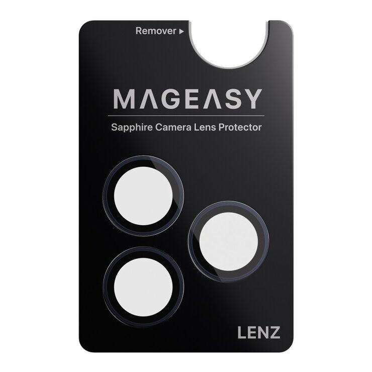 MAGEASY MagStand 360 M 磁吸旋轉支架防摔手機殼 iPhone 17 Pro Max(午夜) + 鏡頭保護貼Lenz(午夜) + Vetro 9H 鋼化玻璃保護膜
