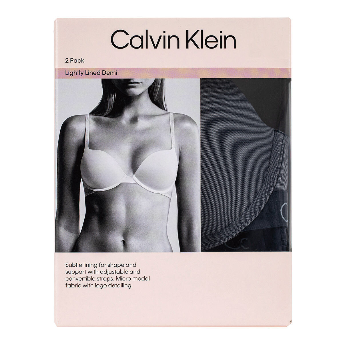 Calvin Klein 女舒適軟鋼圈內衣兩入組