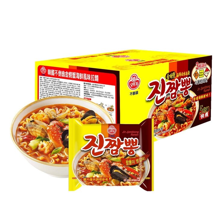 不倒翁 金螃蟹海鮮風味拉麵 130公克 X 10包