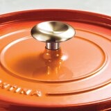 Tramontina 雙耳圓形鑄鐵鍋 含鋼頭鍋蓋 X 4件組 橘