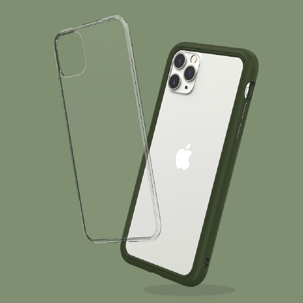 犀牛盾 iPhone 11 Pro Max Mod NX 手機殼 + 耐衝擊正面保護貼 軍綠