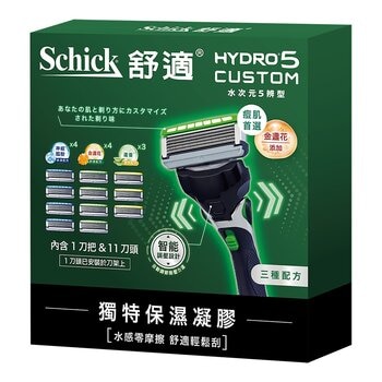 舒適 Hydro 水次元5辨型刮鬍刀組 刀架 X 1 + 刀片 X 11 舒適 Hydro 水次元5辨型刮鬍刀組 刀架 X 1 + 刀片 X 11