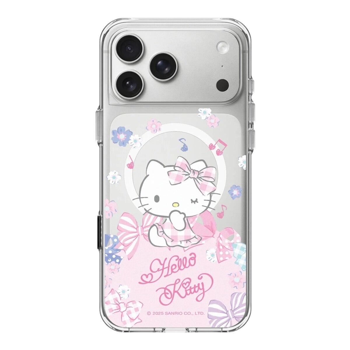 犀牛盾 iPhone 17 Pro Max Clear (MagSafe兼容) 抗黃化透明防摔手機殼 Hello Kitty 夢幻蝴蝶結 + 9H 抗藍光鋼化玻璃保護貼