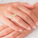 0.45克拉 14K黃K金 圓形鑽石戒指 VS2/I 美規7號