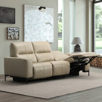 Simon Li 全牛皮電動沙發