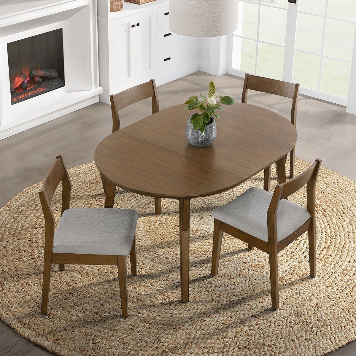 Bayside Furnishings 餐桌椅五件組