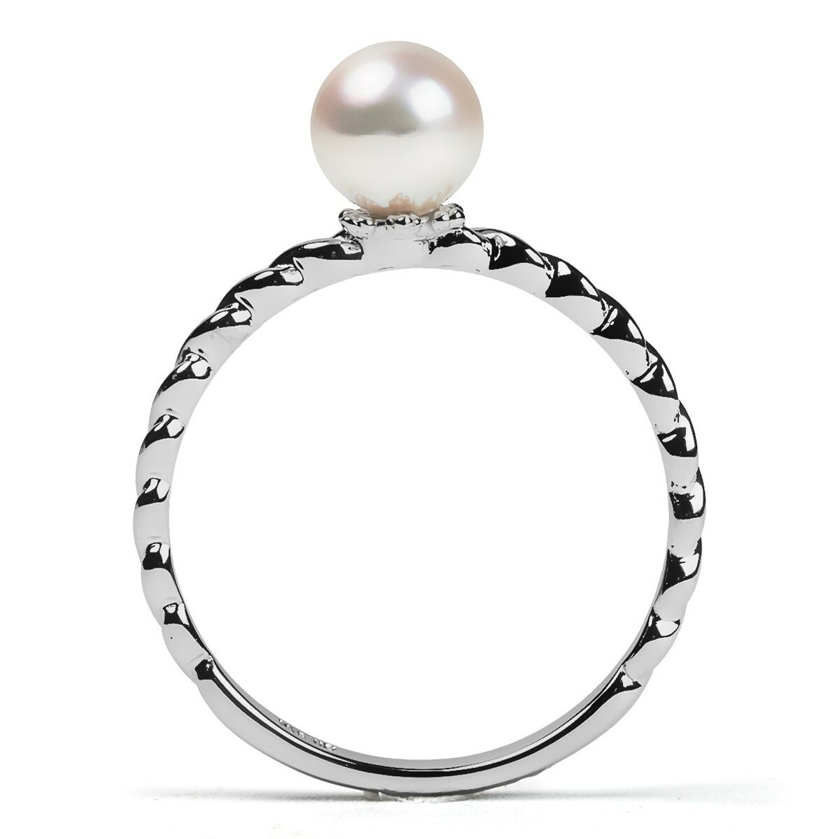 Tokyo Pearl 18K白K金 5.5公釐 - 6.0公釐 Akoya 珍珠戒指