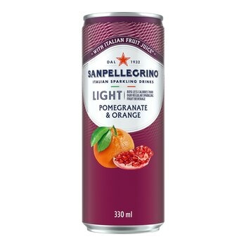 聖沛黎洛 低熱量氣泡水果飲料 柑橘紅石榴口味 330毫升 X 24入