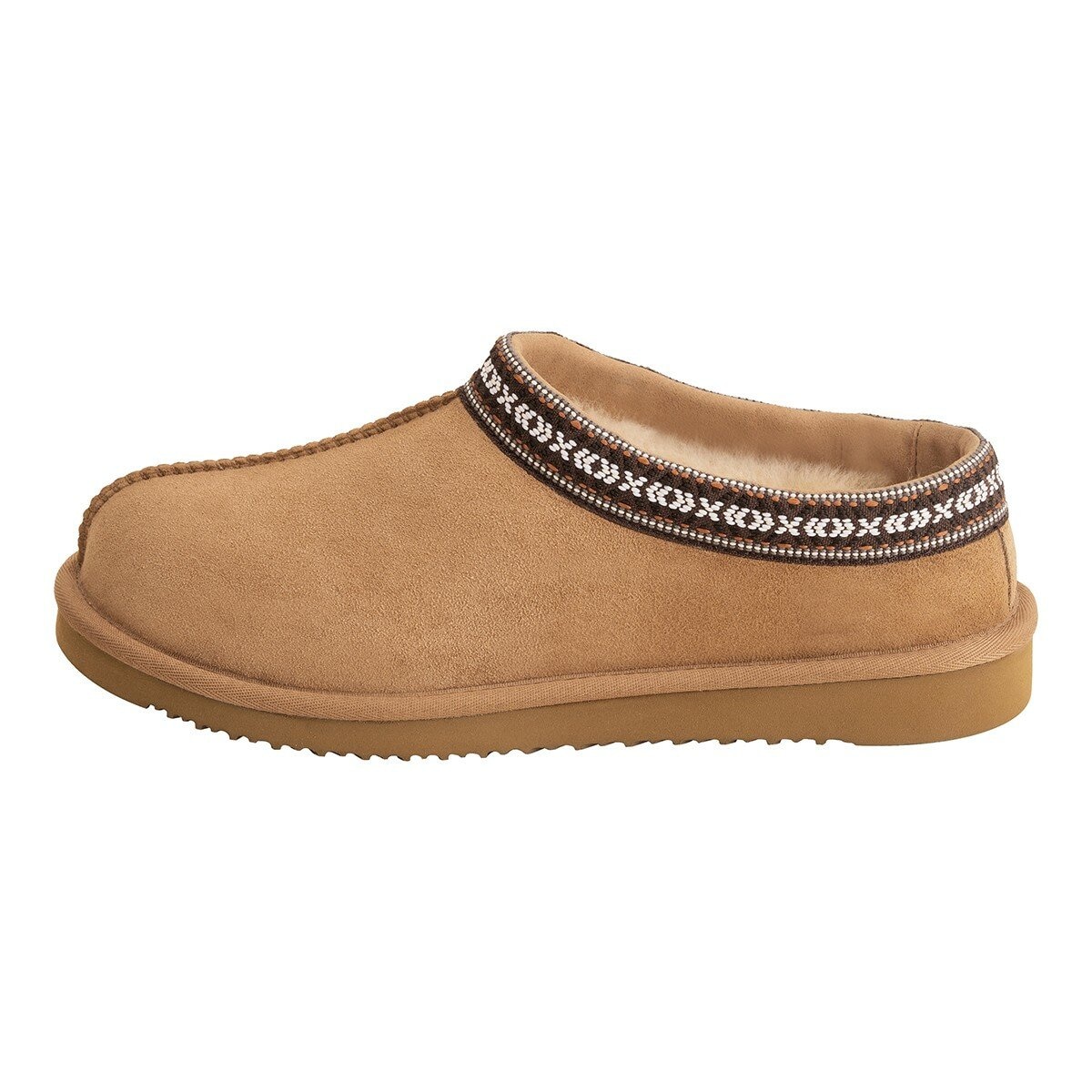 科克蘭 中性款毛絨拖鞋 淺咖啡 US 6