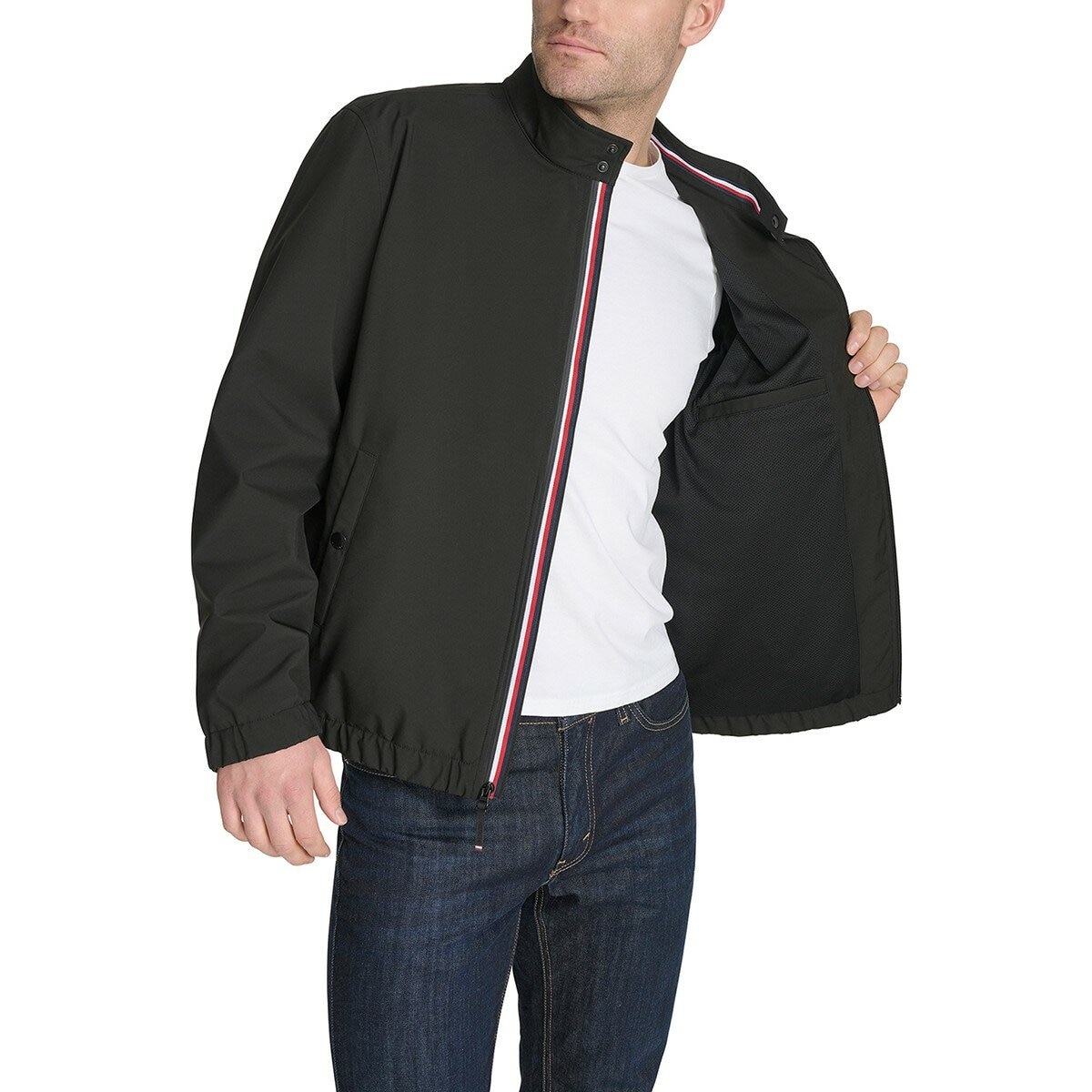 Tommy Hilfiger 男軟殼飛行外套 黑