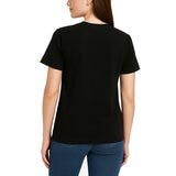 Smiley World 女短袖圓領上衣 黑