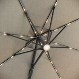 ATLeisure 10 呎戶外方形遮陽傘 附傘座 米色