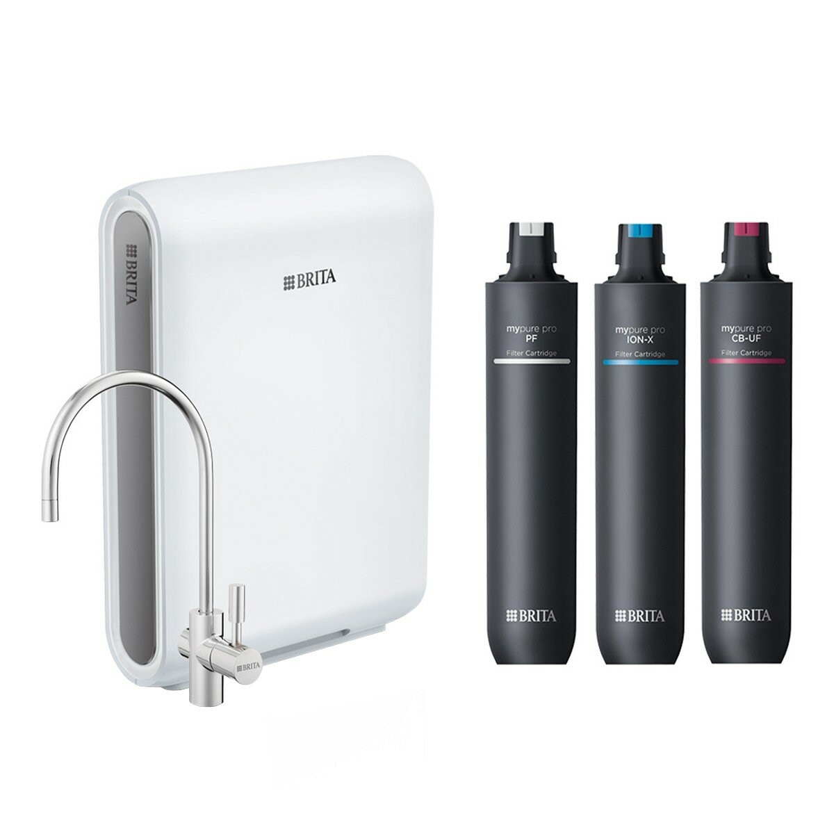 Brita mypure pro X6 超濾櫥下4段濾水系統 含X6濾芯組+鵝頸龍頭