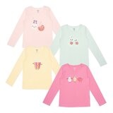 Pekkle 兒童長袖上衣四件組 水果 Pekkle 兒童長袖上衣四件組 水果