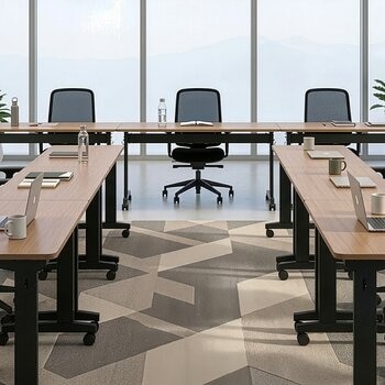 Backbone 折疊培訓桌 120公分 X 45公分 胡桃木色