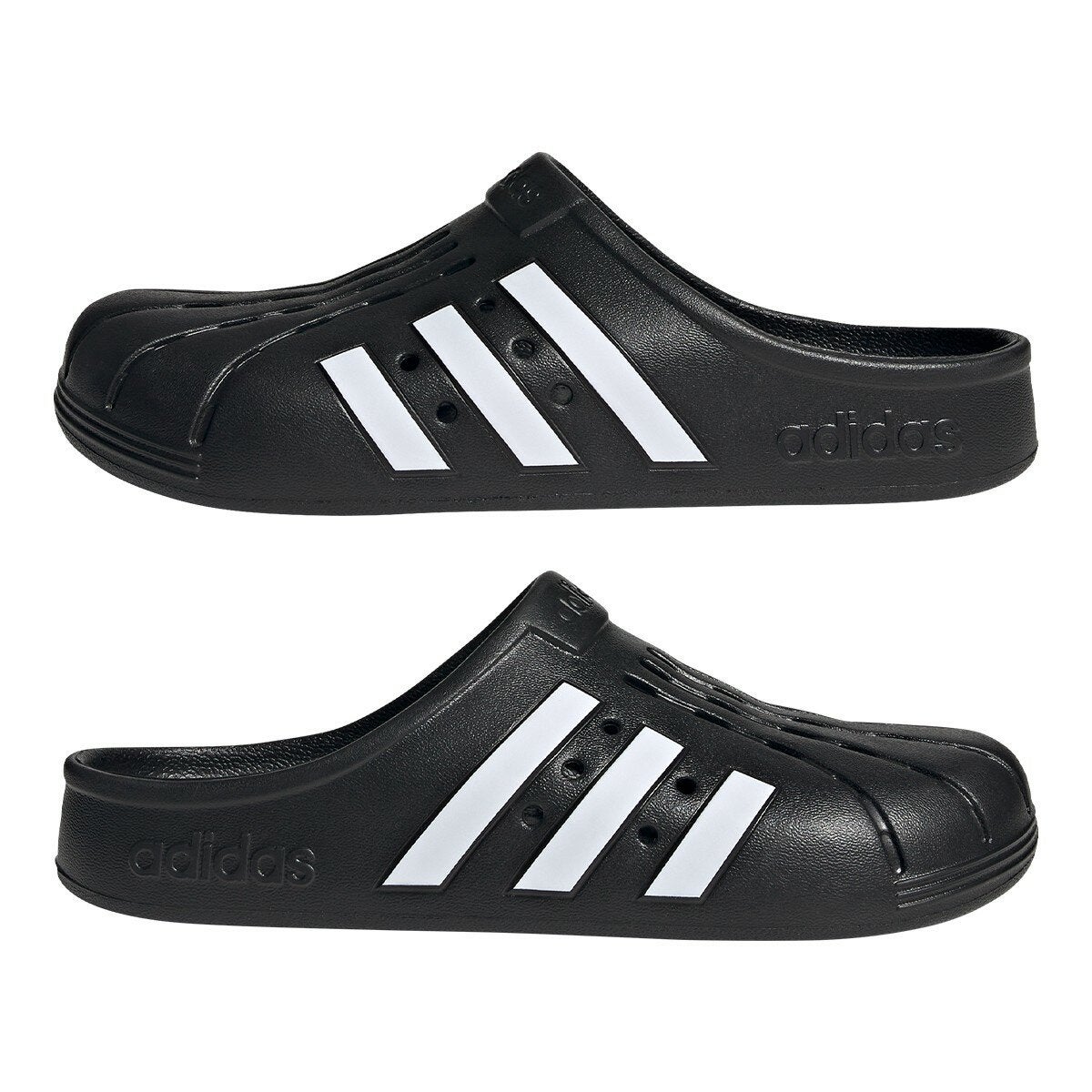 Adidas 中性包腳拖鞋 黑
