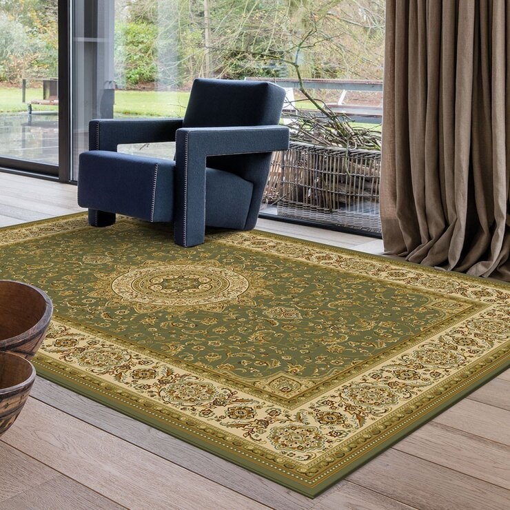 埃及進口歐式古堡莊園地毯 鴻圖綠 200公分 X 285公分