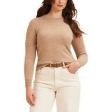 Weatherproof Vintage 女圓領喀什米爾毛衣 駝