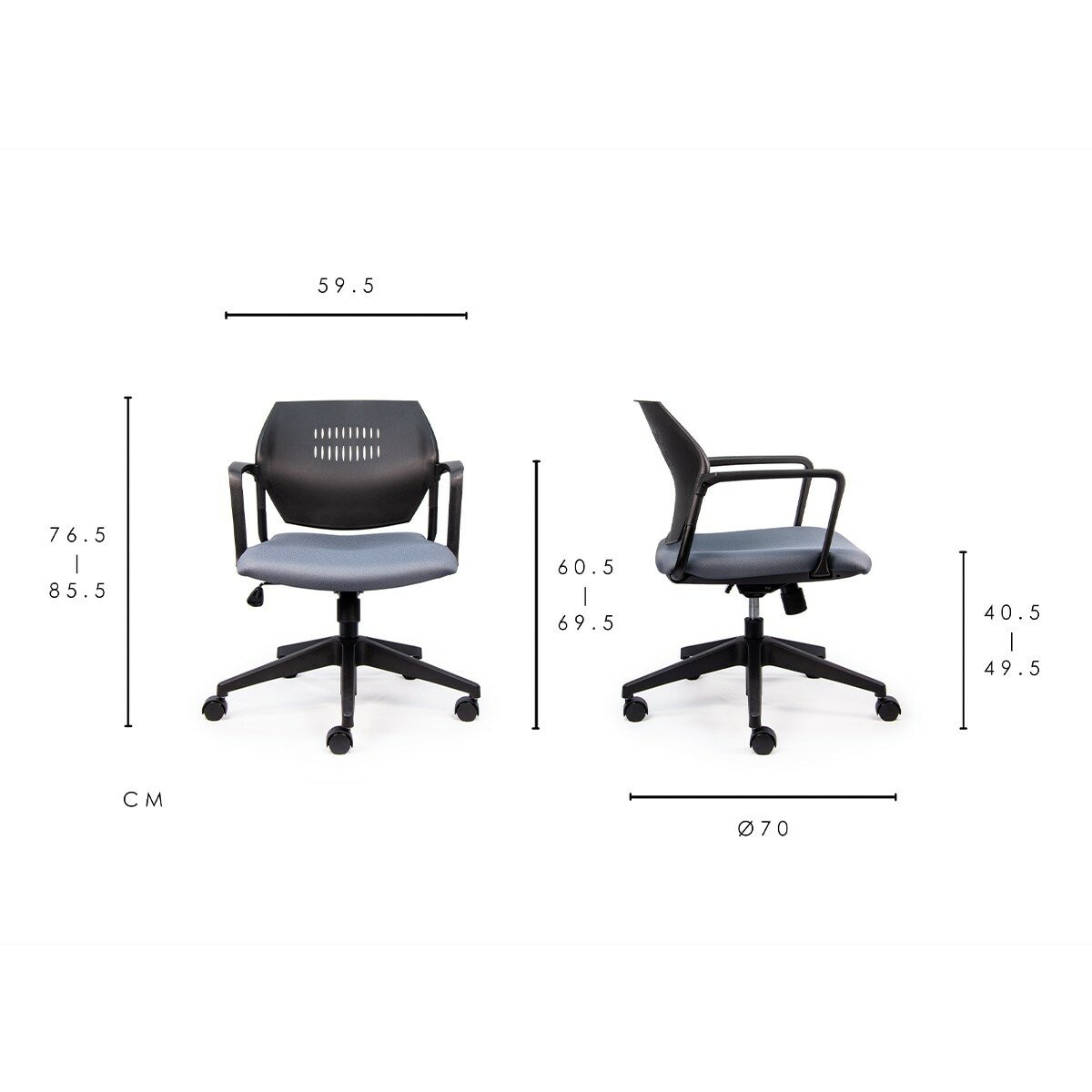 Musical Chairs Impressa 扶手辦公椅 灰 Musical Chairs Impressa 扶手辦公椅 灰