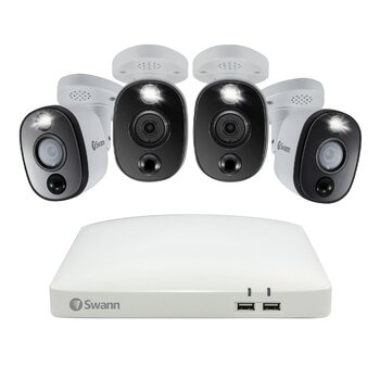 Swann 800萬畫素 攝影機 X 4支 + 4TB 八路 DVR 監控主機組 SWDVK-85680W4WL-TW