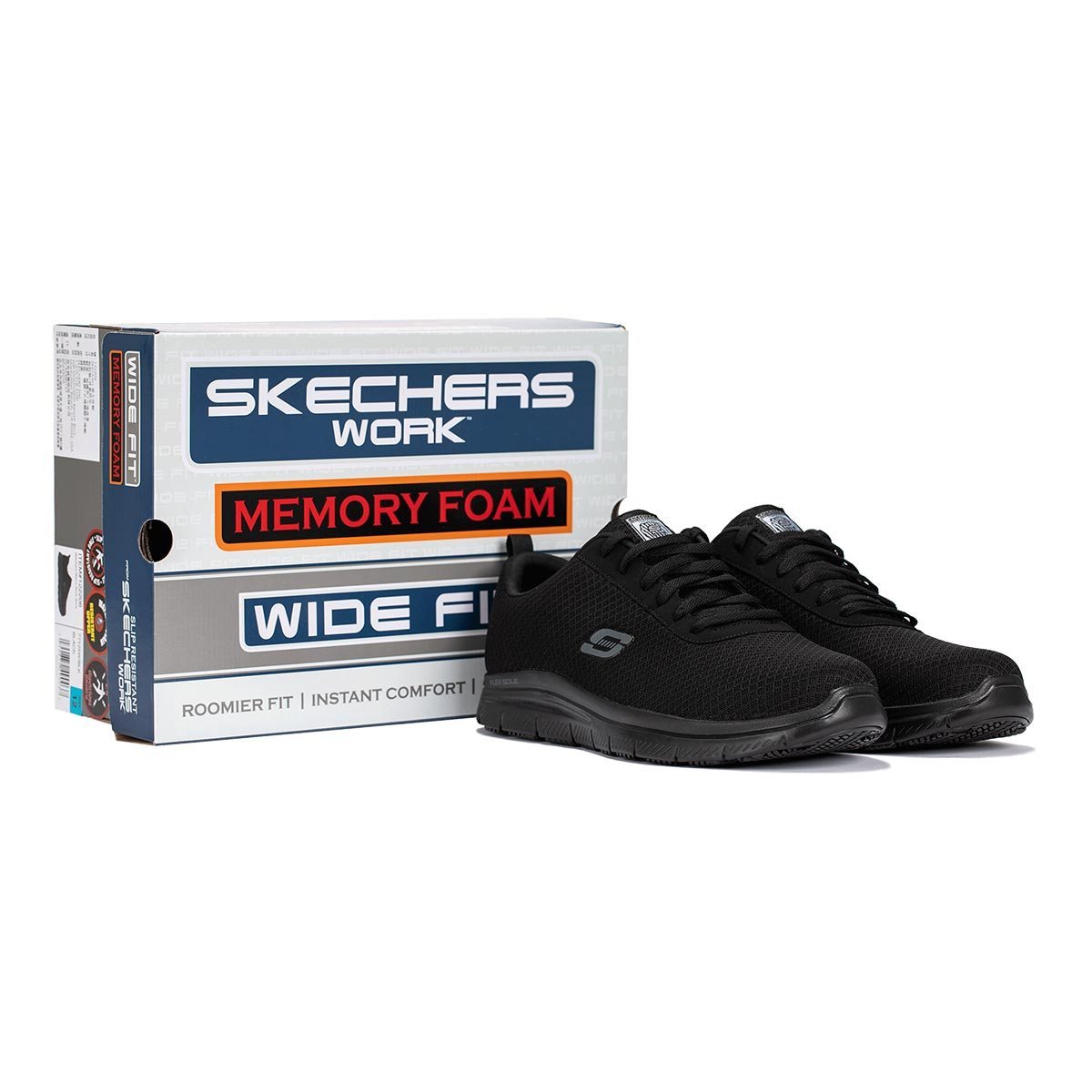 Skechers 男輕量工作防滑鞋US 9.5 
