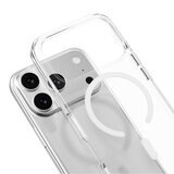 MAGEASY Bright M 不發黃軍規磁吸透明殼 iPhone 17 Pro(白磁圈) + 鏡頭保護貼Lenz(珊瑚) + Vetro 9H 鋼化玻璃保護膜