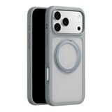 MAGEASY MagStand 360 M 磁吸旋轉支架防摔手機殼 iPhone 17 Pro Max(迷霧) + 鏡頭保護貼Lenz(炫彩) + Vetro 9H 鋼化玻璃保護膜