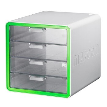 Sysmax 桌上型四層抽屜式收納櫃綠