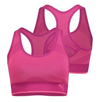 Puma 女運動內衣兩入組 粉紅 & 白 L Puma 女運動內衣兩入組 粉紅 & 白 L