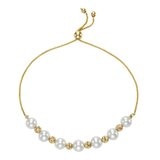淡水珍珠手鍊 14K黃K金 6公釐-7公釐 淡水珍珠手鍊 14K黃K金 6公釐-7公釐