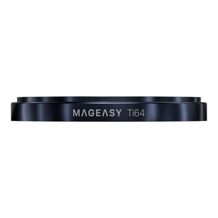 MAGEASY Bright M 不發黃軍規磁吸透明殼 iPhone 17 Pro Max(午夜磁圈) + 鏡頭保護貼Lenz鈦合金(午夜鈦) + Vetro 9H 鋼化玻璃保護膜